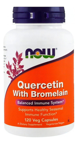 Quercetin Quercetina With Bromelain (120 Vcaps) Now Foods