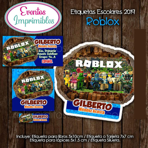 Etiquetas Escolares Roblox 2019 Mercado Libre - cuentas de roblox 2019