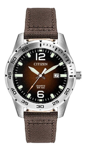 Reloj Citizen Para Hombre Quartz Brown Bi1041-14x Full