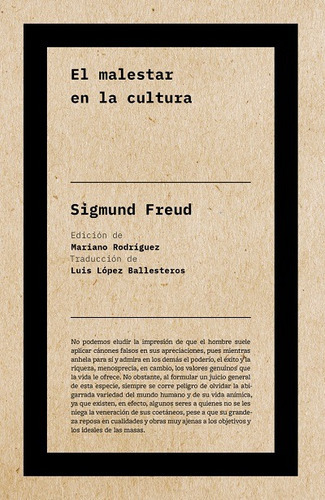 El Malestar En La Cultura, De Freud, Sigmund. Editorial Biblioteca Nueva, Tapa Blanda En Español, 2022