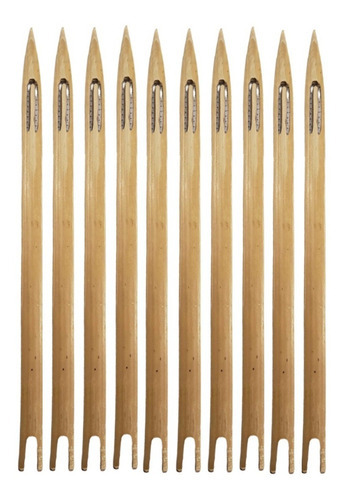 Agulha Artesanal De Bambu Rede Tarrafa Com 10 Unidades
