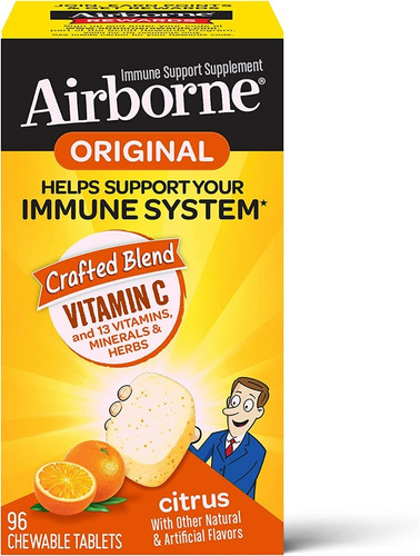 Airborne Vitamina C Soporte Sist Inmune 96 Tab Masticables