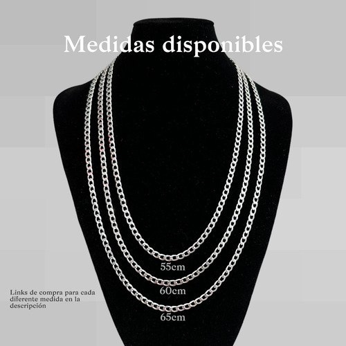 Cadena 55cm X 5mm De Plata Fina .925 Barbada Collar
