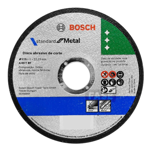 Disco Corte 115 Bosch Amoladora Corte Metal Hierro Combo X50