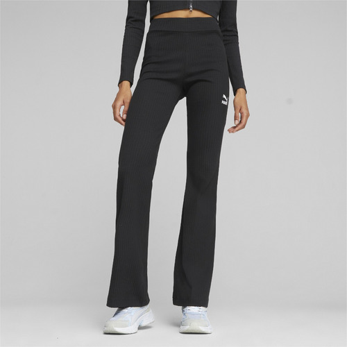 Pantalon Negro Puma Ribbed Flares