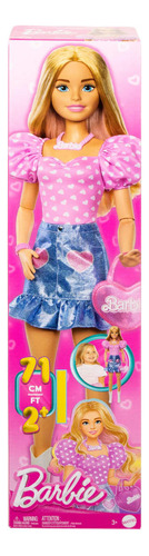 Barbie Large Dolls Muñeca 71cm Falda De Mezclilla Sorpresa