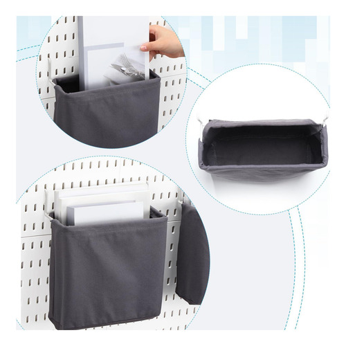 Vincreem 4 Pcs Pegboard Bolss Con Ganchos Cestas Tejidas De