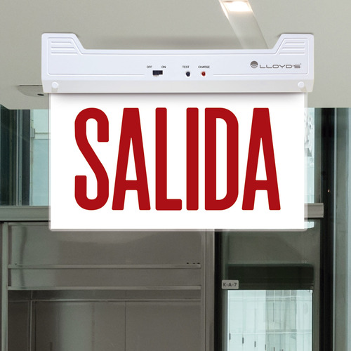 Lloyd's Set de 4 Señales de Salida con Lámpara de emergencia recargable