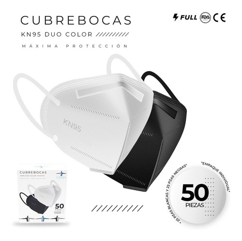 Cubrebocas Kn95 Tapabocas Reutilizables 5 Capas 3d Mask