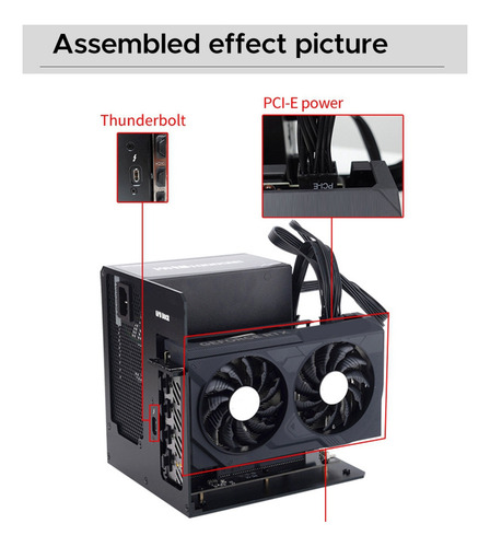 V1 Para Portátil 3/4 Gpu Dock Compatible Con Thunderbolt A D
