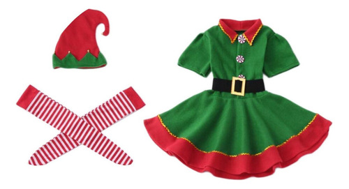 Generic Disfraz De Duende, Traje De Navidad Para Puesta En Escena,