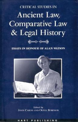 Libro Critical Studies In Ancient Law, Comparative Law An...