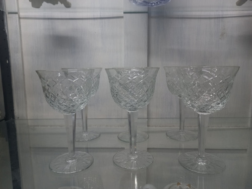 Manyantiques - Juego De 6 Copas En Cristal Tallado