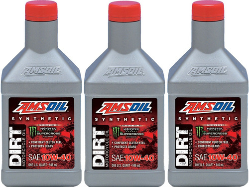 10w40 Amsoil Dirt Bike Pack 3l Aceite Moto