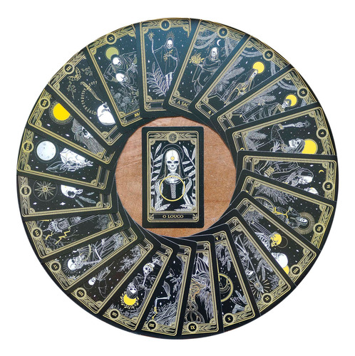 Baralho O Grande Tarot Negro Com 78 Cartas + Manual