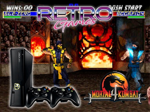 Xbox360 250gb Retrogames Mortal Kombat 4 Ps1 Rtrmx (Usado)