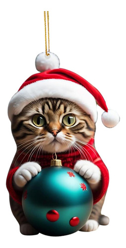 2 Adornos Navideños Para Gatos, Adorno Colgante Para Estilo