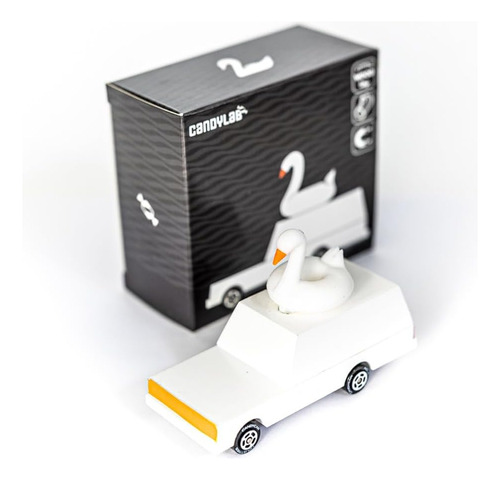 Candycar® Colección De Madera A Presión Vagón Cisne Blanco,