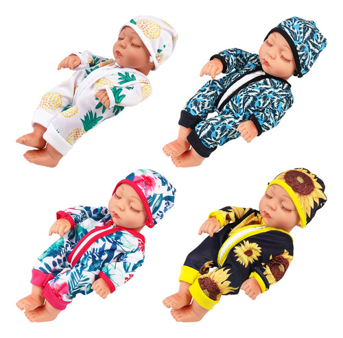 Onest 5 Muñecas De 10 Pulgadas Reborn Baby Doll Set Incluy.