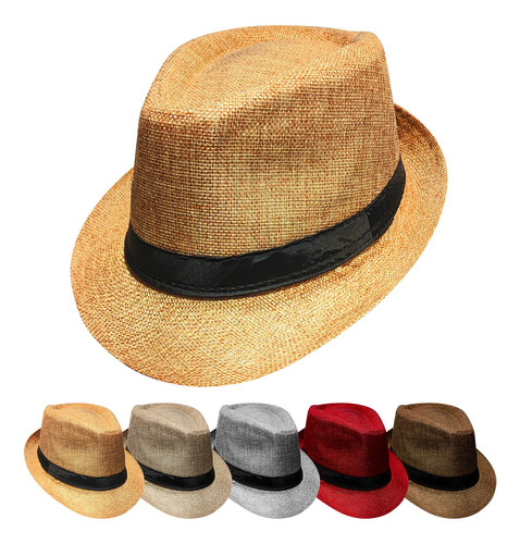 Sombrero Panameño Mix Color Cotillon Luminoso Carioca X5u