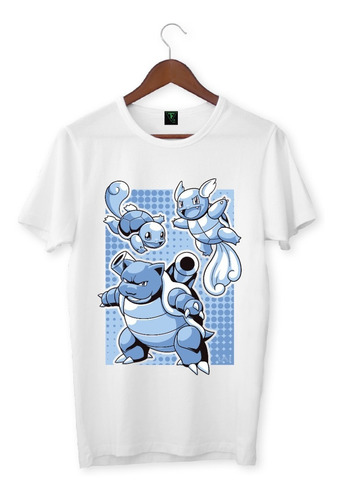 Polera Pokemones Team Agua Squirtle Blastoise Niños Adultos