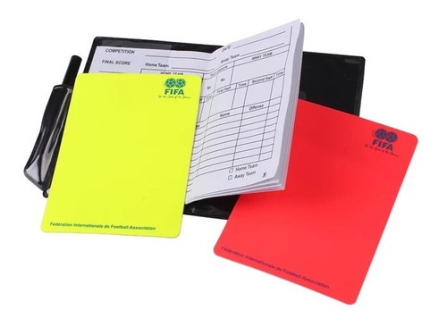 Tarjetas De Arbitro Con Lapiz - Estuche Tarjetero - Planilla