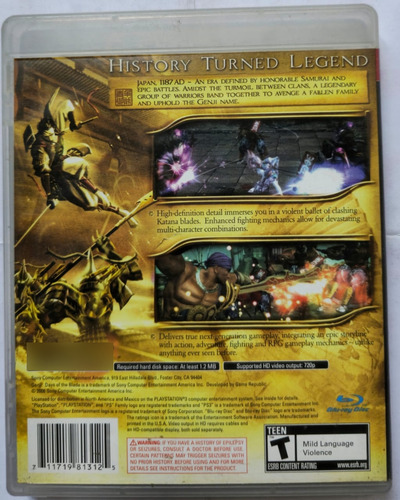 Genji Days Of The Blade Playstation 3 (Usado)