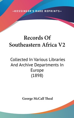 Libro Records Of Southeastern Africa V2: Collected In Var...