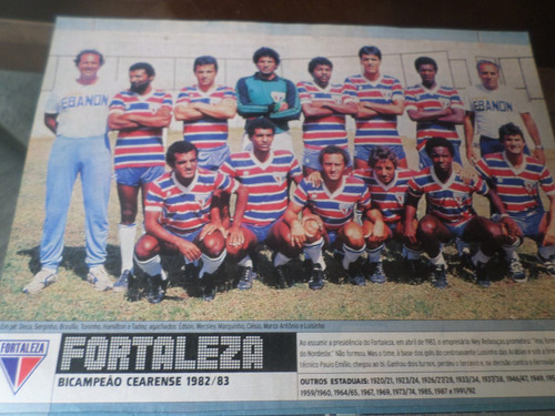 Poster Fortaleza Bi Campeão Cearense 1983 Placar 21 X 27 Cm