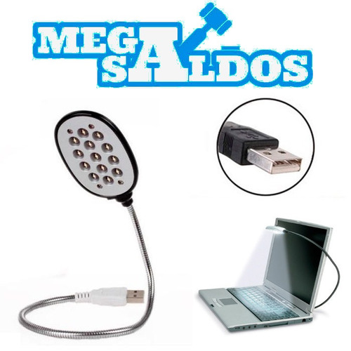 Megasaldos Mini Lampara Luz Led Usb Flexible Leer Notebook