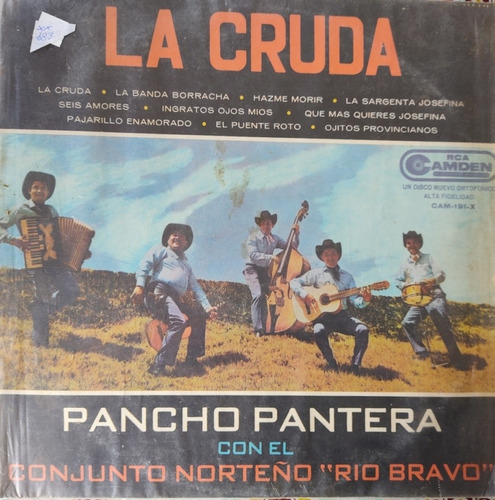 Vinilo Lp De Pancho Pantera  Cruda (xx683.
