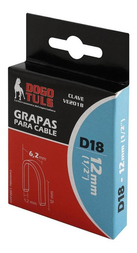 Grapas D18 1/2  12mm (1000 Pzas) Empaque 6 Pz