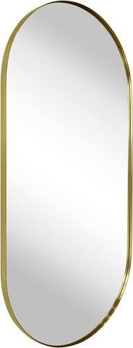 Espejo Ovalado De Baño Oro Cepillado 20x40'' Forma De ...