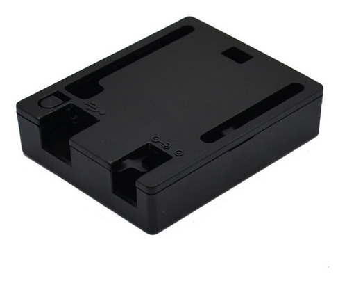 Caja Case Carcasa Abs Transparente Negro Arduino Uno [ Max ]