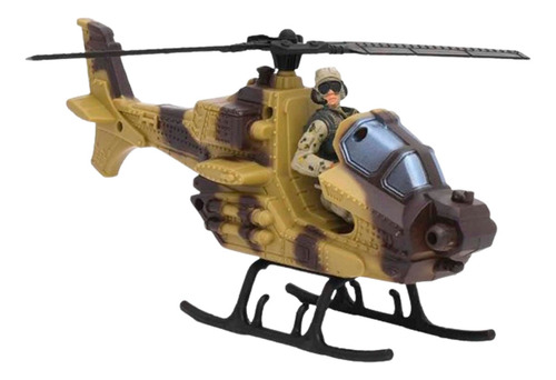 Figura De Acción Helicóptero Militar Con Soldado Ditoys
