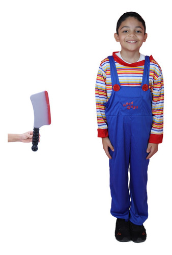 Disfraz Chucky Muñeco Diabolico Con Cuchillo Niño