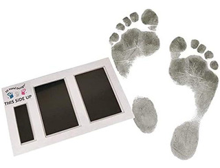 dise/ño de huellas de manos y pies de beb/é sin contacto Juego de 2 impresiones de pies para beb/é juego de tinta no t/óxica para reci/én nacidos de 0 a 6 meses