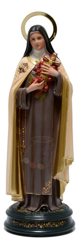 Imagem Santa Teresinha Menino Jesus 35cm Calcário Resinado Cor Marrom-Bege