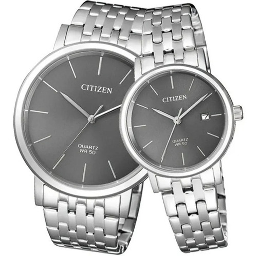 Reloj Pareja Citizen Fechador Personalizado Grabado Gratis