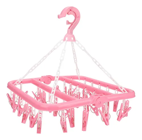 comprar Colgador De Ropa, Plegable, Con 32 Clips, Para Uso Doméstico