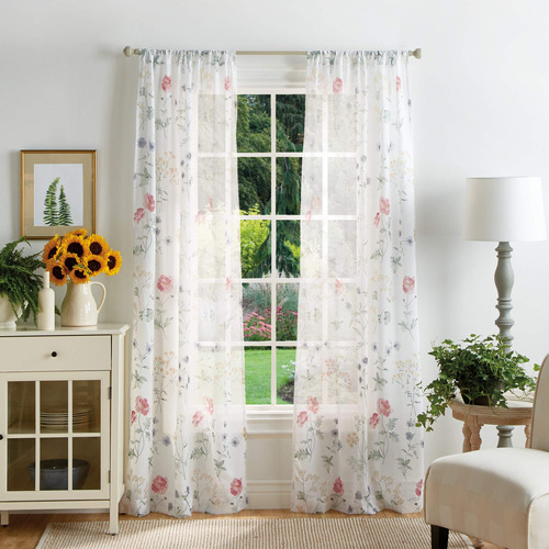 Martha Stewart Marthas Garden - Par De Paneles De Cortinas S