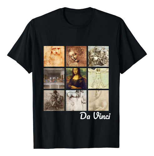 Leonardo Da Vinci Art - Mona Lisa, Hombre De Vitruvio, Camis