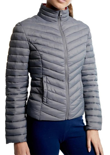 Chamarra Holly Land Color Gris Humo Para Mujer, Mod. 1033726