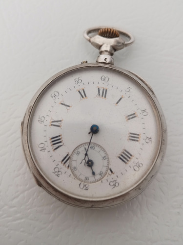Reloj Bolsillo Caja Plata 800 Frances Para Reparar Vintage