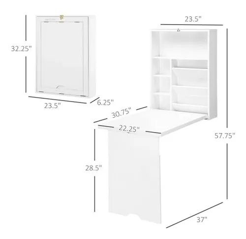 Mesa De Pared Plegable Compatible Con Homcom.