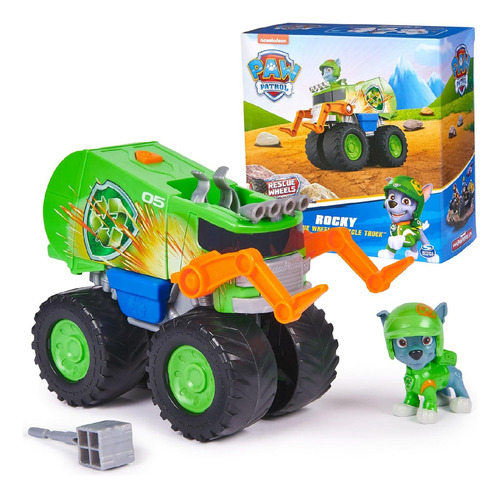 Paw Patrol Carritos Patrulla Canina Rescue Wheels Bulldozer Color Rocky