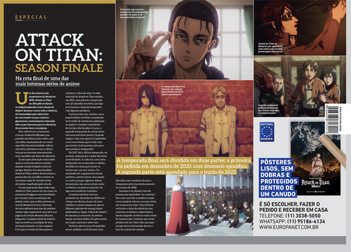 Attack on Titan - Superpôster Anime Invaders, de Editora Europa. Editorial Editora Europa Ltda., capa mole em português, 2021