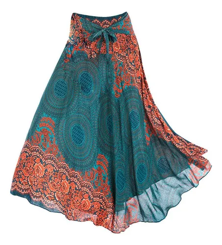 Bake Vestido Largo Con Falda Bohemia Hippie For Mujer, Ropa