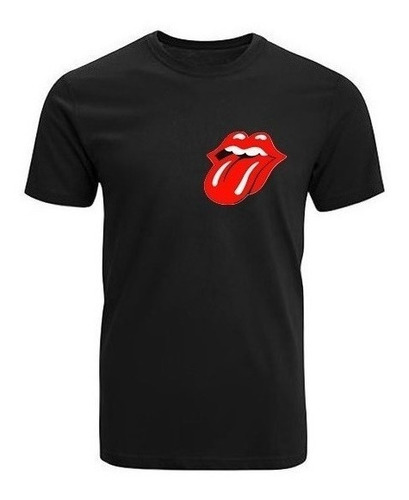 Polera Rolling Stone Lengua Logo Banda Unisex Algodón