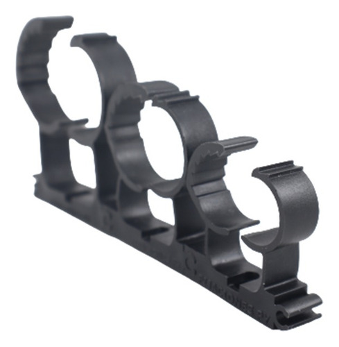 Grampa Abrazadera Clampy 19 A 25mm Color Negro Anti Uv Para Sujeción Múltiple Caños y Mangueras | Bolsa Por 25 Unidades
